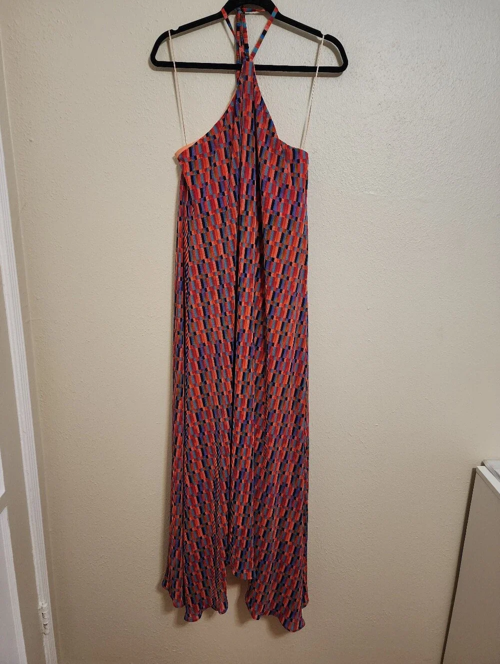 Show Me Your MuMu Claudia Cabo Crush Geo Maxi Dress L Summer Vacation Resortwear - Picture 6 of 10